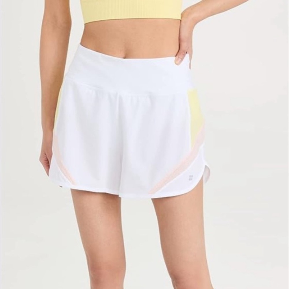 NWT! Sweaty Betty Side Stripe Track Shorts! Size L